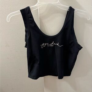 Gymshark Black Fitted Crop Tank Top